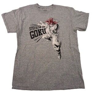 Dragon Ball Z Goku Gray Tee Men's M - Anime Graphic T-Shirt